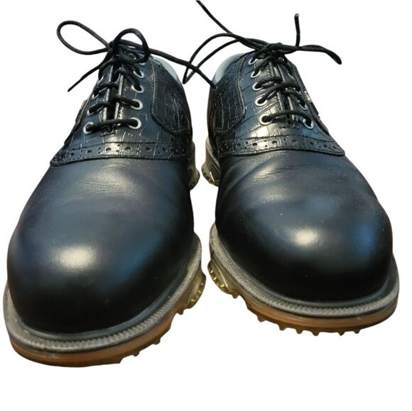 Footjoy Dryjoys Tour Saddle Spiked Mens Golf Shoes, Size 8W - Picture 5 of 13